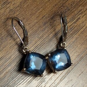 Color Change Glass Synthetic Earrings Karis Fashion Drop Down Big Gem